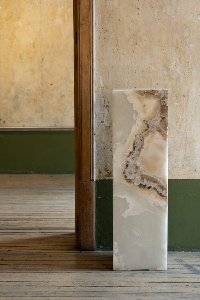 floor lamp made of onyx